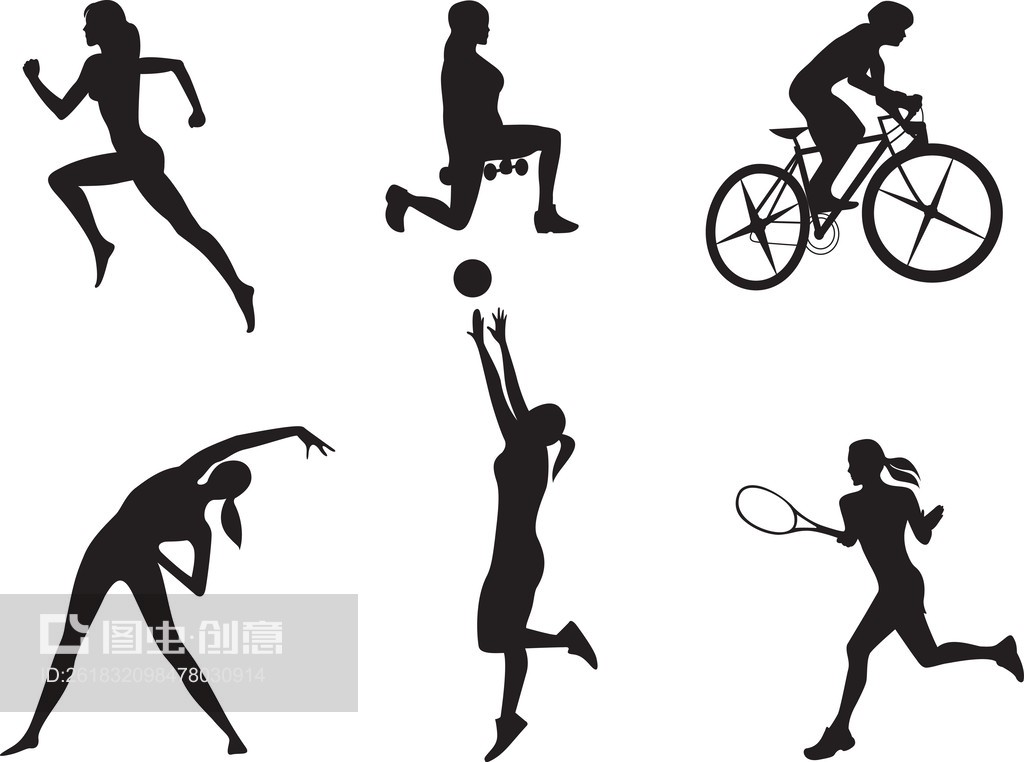 不同类型运动的女性。women in different kinds of sport.